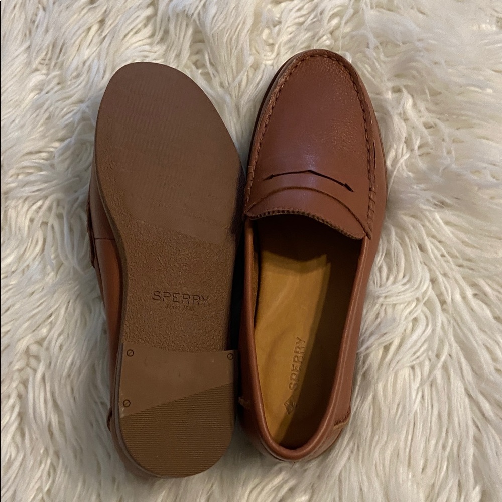 Sperry Women’s Brown Leather Slip-On Loafers size 7.5 BNWOT see all photos - Picture 7 of 8